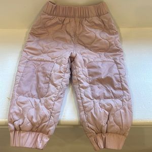 Patagonia - Baby Quilted Puff Joggers in pink size 12-18months